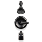 MSI 1-Handle 1-Spray Tub and Shower Faucet with Pressure Balance Valve - 608 Matte Black Faucets