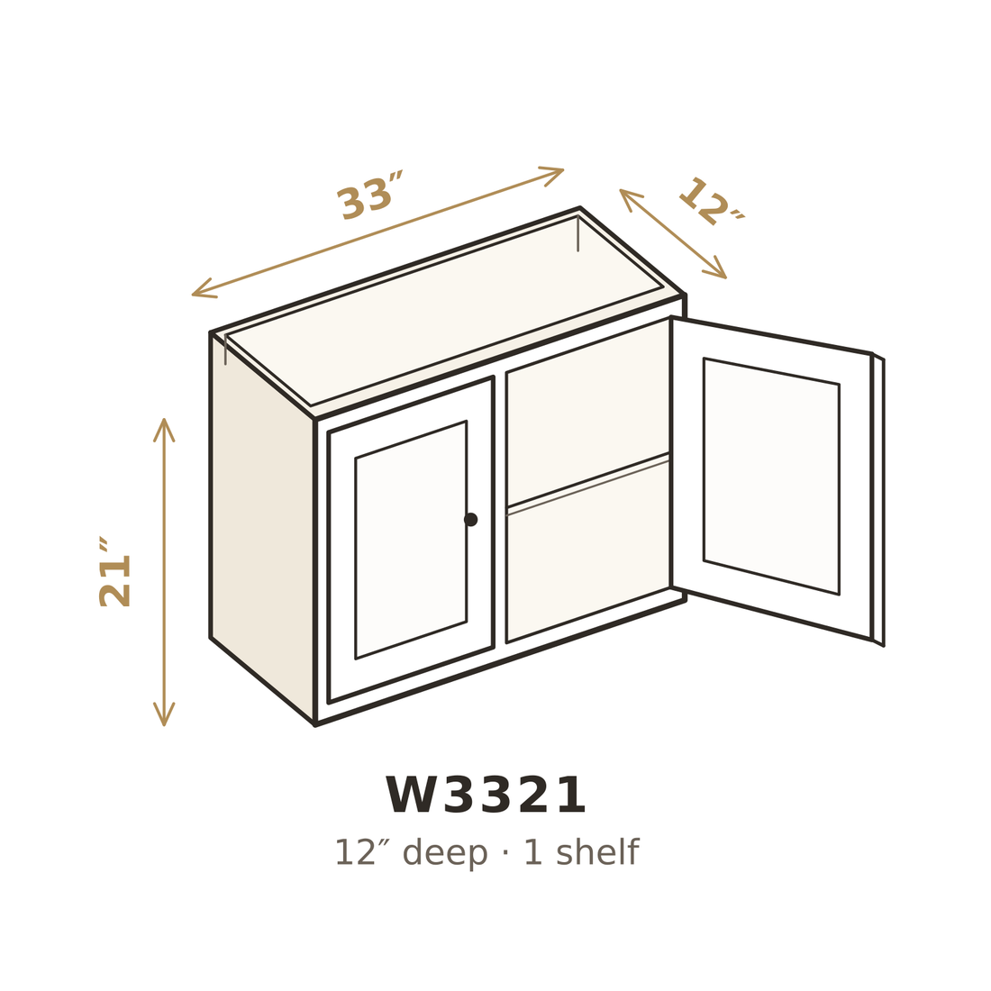 Sunbaked Roma Clay Wall Cabinet 33" W x 21" H