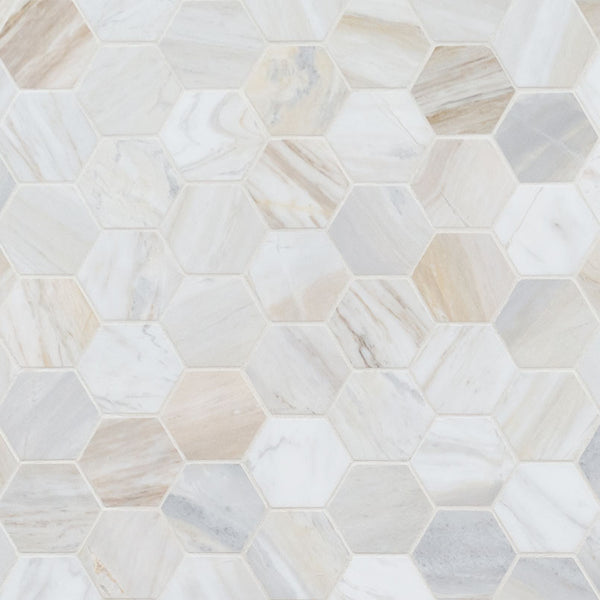 MSI Athena Gold 2" Hexagon Honed Mosaic Tile