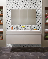 MSI Domino Black and White 1" Hexagon Mosaic Tile