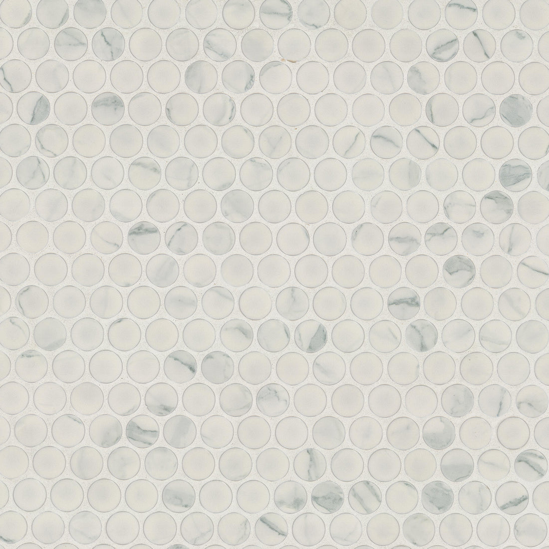 MSI Domino Carrara Matte Penny Round Mosaic