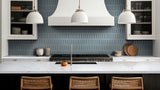 MSI Cielo Azul Scallop Glossy Mosaic Tile