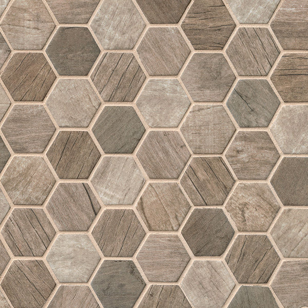 MSI Driftwood Hexagon Mosaic Tile