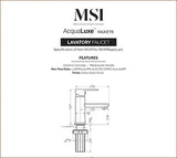 MSI 1 Handle Bathroom Faucet - 401 Matte Black Faucets