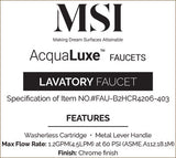 MSI 2 Handle Bathroom Faucet - 403 Chrome Faucets
