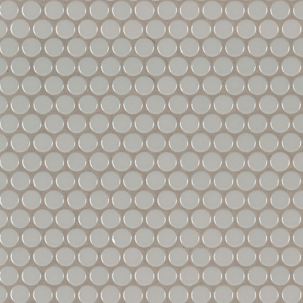 MSI Domino Gray Glossy Penny Round Mosaic