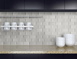 MSI Domino Gray Glossy Beveled Subway Tile 3x6