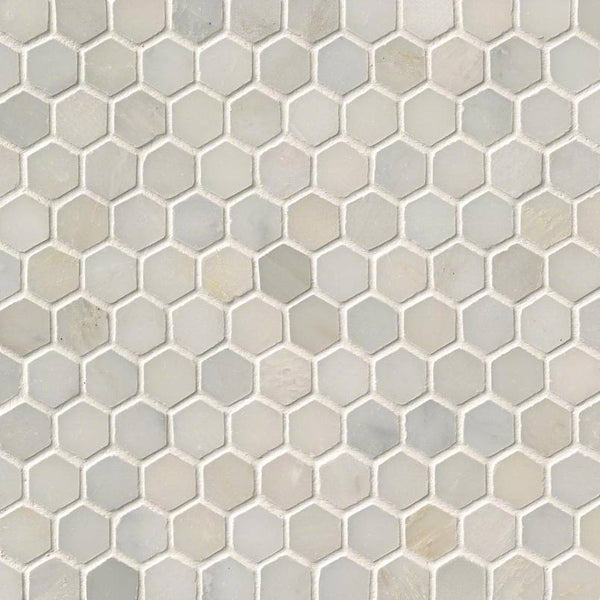 MSI Greecian White 1" Hexagon Mosaic Tile