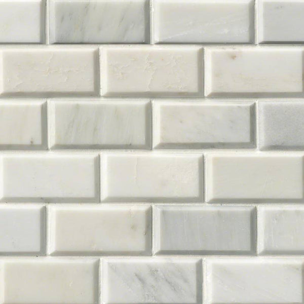 MSI Greecian White Beveled Subway Tile 2x4