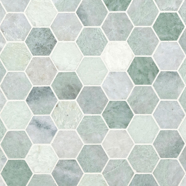 MSI Icelandic Green 2" Hexagon Polished