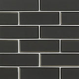 MSI Metallic Gray Bevel Subway Tile