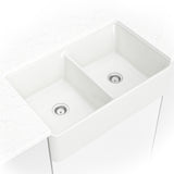 MSI Fireclay Farmhouse White Double Bowl 5050-3220 Sinks