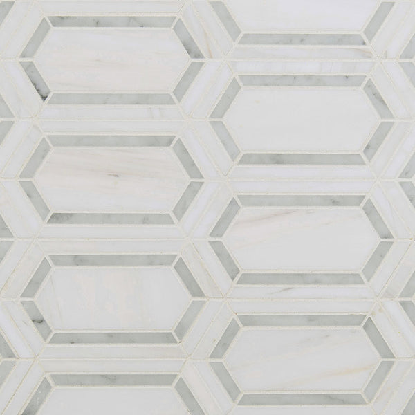 MSI Bianco Dolomite Pavilion Marble Picket Tile