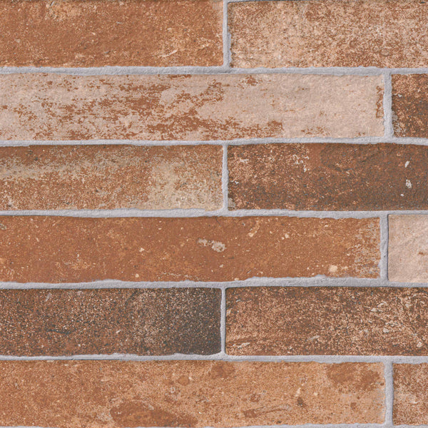 MSI Brickstone Red Porcelain Tile 2x18