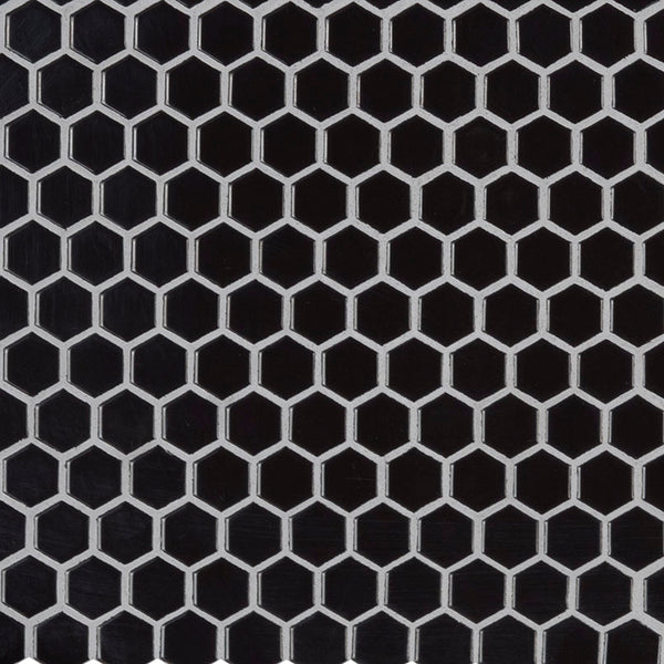 MSI Domino Retro Nero Glossy 1" Hexagon Mosaic Tile