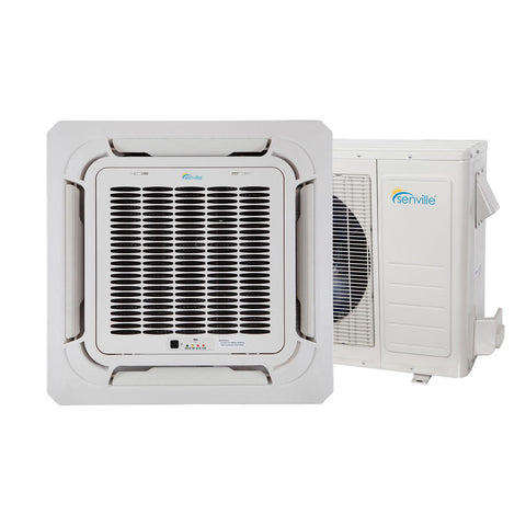 Senville 12000 BTU Ceiling Cassette Mini Split & Heat Pump | SENA/12HF/IC