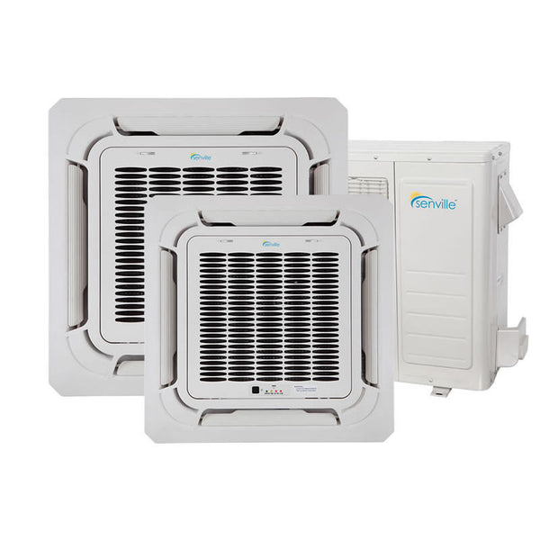 Senville 36000 BTU Dual Zone Ceiling Cassette Mini Split & Heat Pump | SENA/36HF/DIC