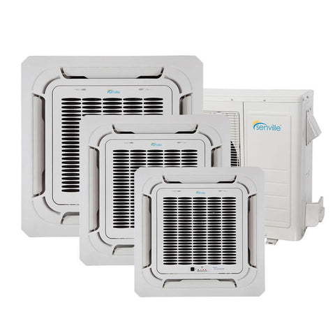 Senville 36000 BTU Tri-Zone Ceiling Cassette Mini Split & Heat Pump | SENA/36HF/TIC