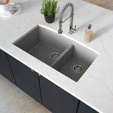 MSI Grey Quartz Double Bowl 60/40-3219 Sinks