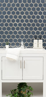 MSI Vague Blue 3" Hexagon Mosaic Tile