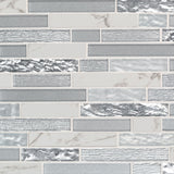 MSI Whistler Ice Interlocking 8mm Mosaic Tile