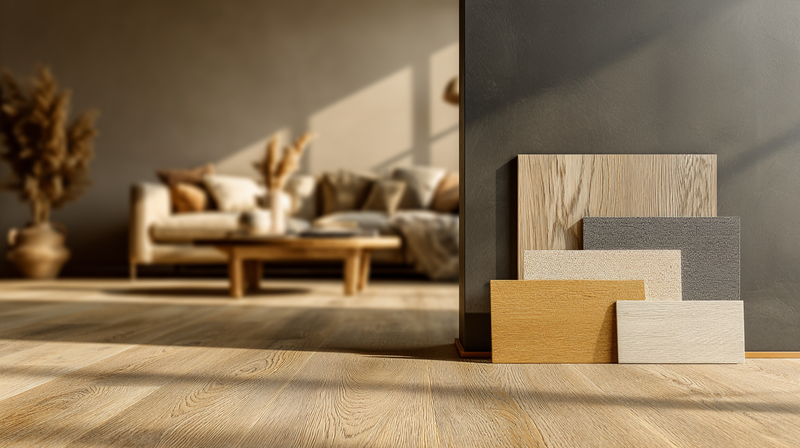 Wide-plank Nove luxury vinyl plank flooring in warm Bayhill Blonde tone in a sun-washed open living space
