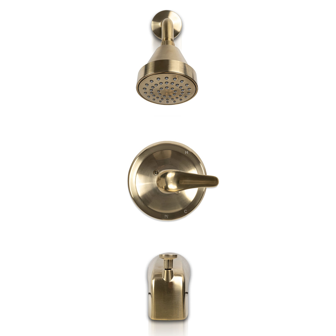 MSI 1-Handle 1-Spray Tub and Shower Faucet with Pressure Balance Valve - 608 Gold Faucets