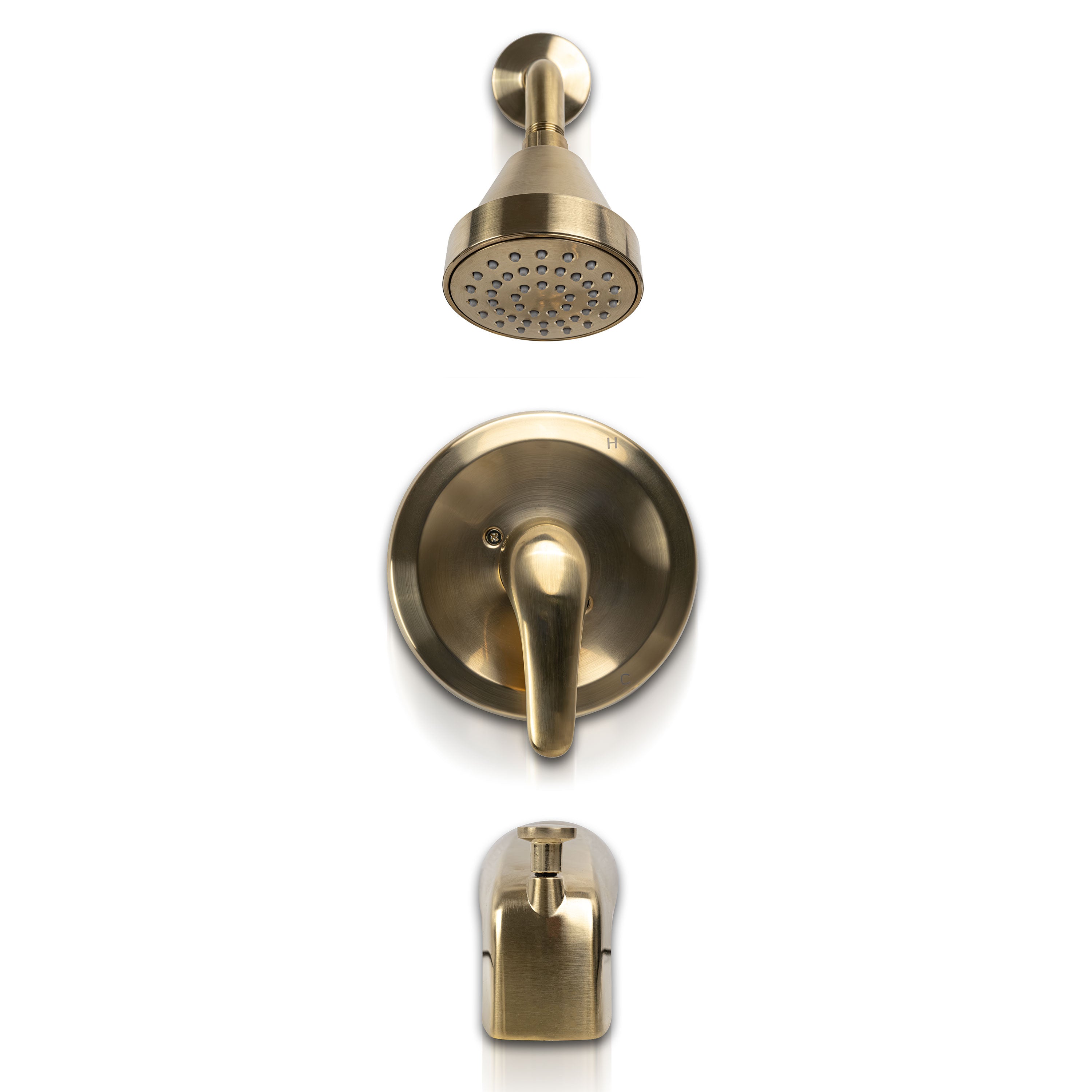 1-Handle 1-Spray Tub and Shower Faucet with Pressure Balance Valve – Gold