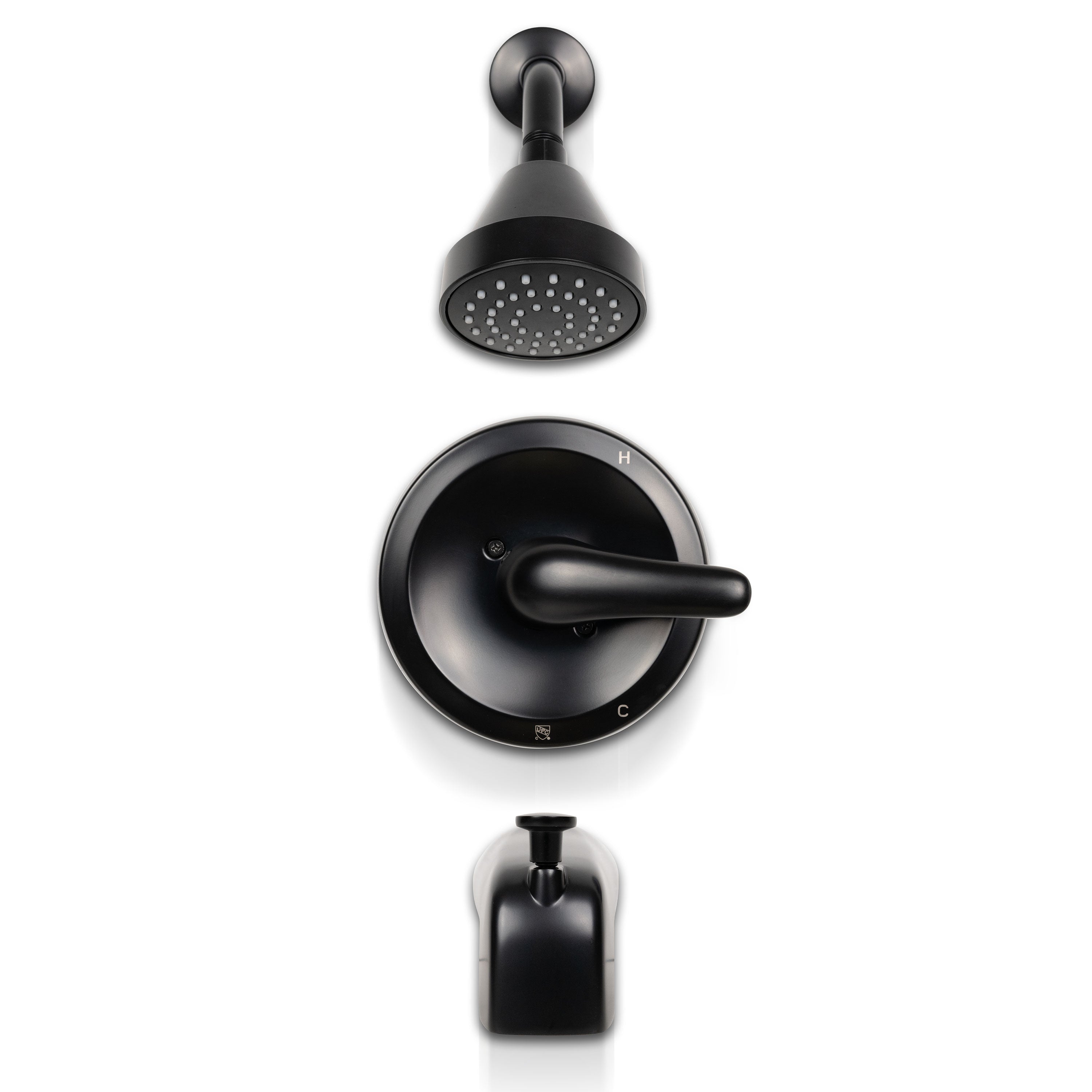 1-Handle 1-Spray Tub and Shower Faucet with Pressure Balance Valve – Matte Black