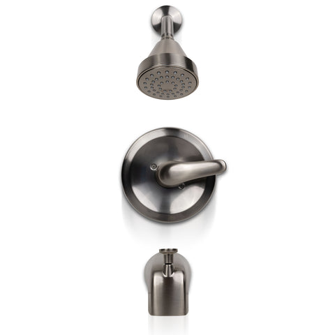 MSI 1-Handle 1-Spray Tub and Shower Faucet with Pressure Balance Valve - 608 Nickel Brushed Faucets