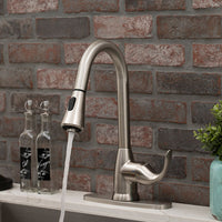 MSI 1 Handle Pull-Down Sprayer Kitchen Faucet — surface detail in natural tonality