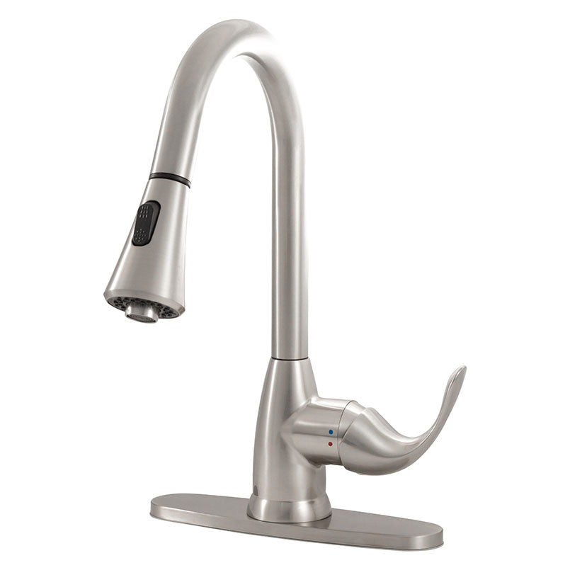 Modern Pull-Down Kitchen Faucet – 803 Brushed Nickel