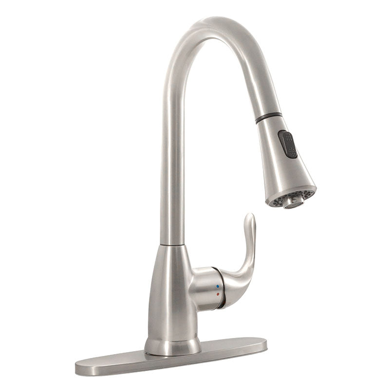 MSI 1 Handle Pull-Down Sprayer Kitchen Faucet - 803 Brushed Nickel Faucets