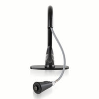 MSI 1-Handle Pull-Down Sprayer Kitchen Faucet with deckplate — surface detail in black tonality