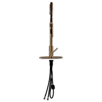 MSI 1-Handle Pull-Down Sprayer Kitchen Faucet with deckplate — surface detail in gold tonality