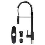 MSI 1-Handle Pull-Down Sprayer Kitchen Faucet with deckplate - 804 Matte Black Faucets