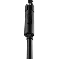 MSI 1-Handle Pull-Down Sprayer Kitchen Faucet with deckplate — surface detail in black tonality