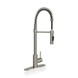 MSI 1-Handle Pull-Down Sprayer Kitchen Faucet with deckplate - 804 Nickel-Brushed Faucets