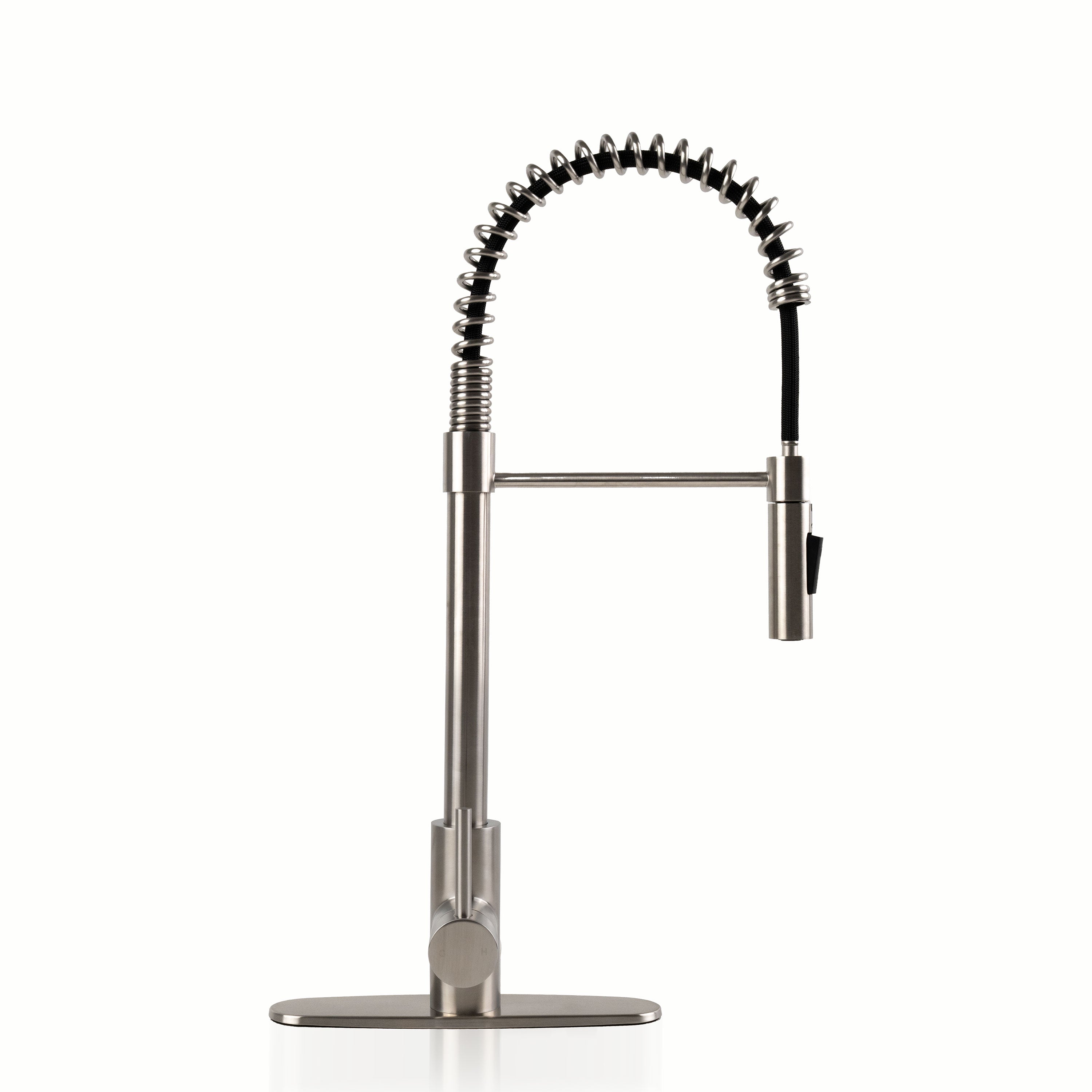 1-Handle Pull-Down Sprayer Faucet – 804 Brushed Nickel