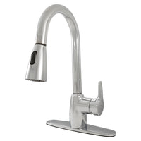 MSI 1 Handle Pull-Out Sprayer Kitchen Faucet — surface detail in natural tonality