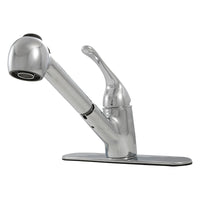 MSI 1-Handle Pull-Out Sprayer Kitchen Faucet — surface detail in natural tonality