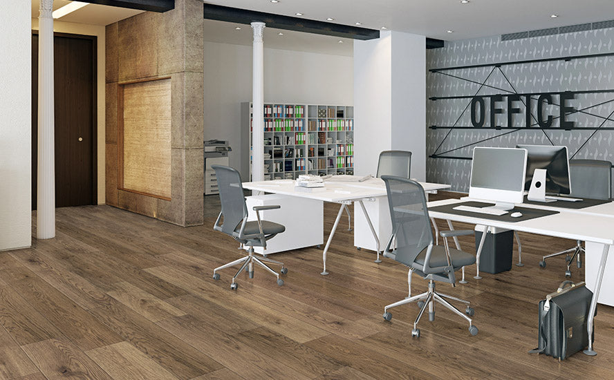 European Oak Almond engineered hardwood room scene