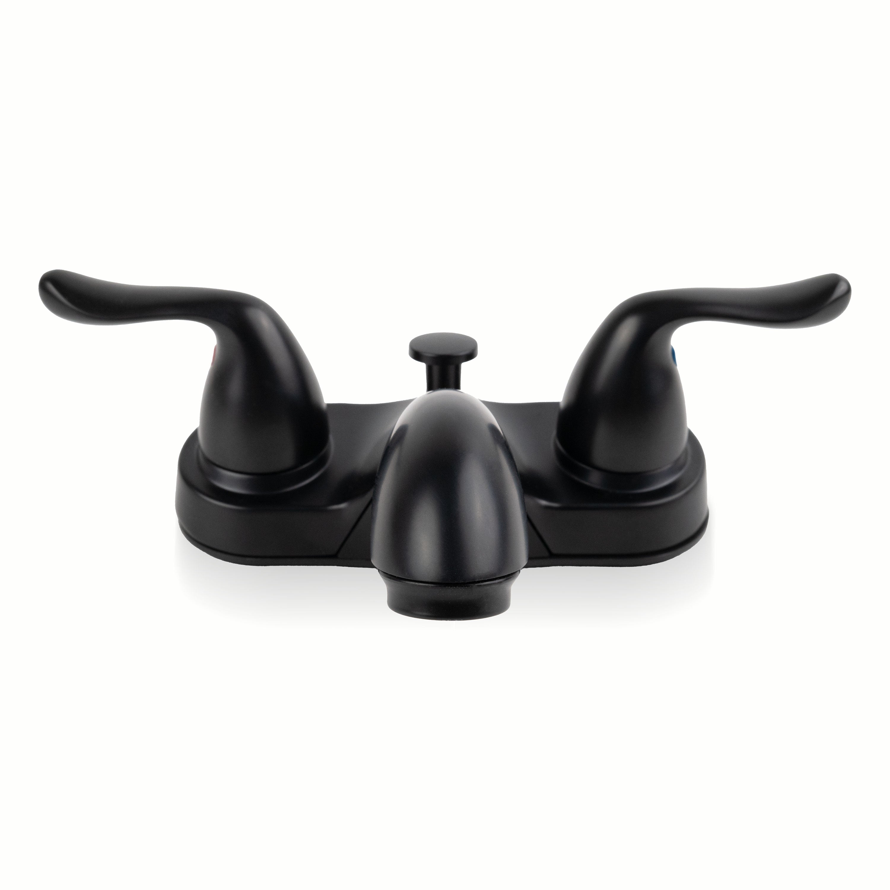 2-Handle Bathroom Faucet with Pop-Up Drain – Matte Black