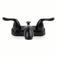 MSI 2 Handle Bathroom Faucet — surface detail in black tonality