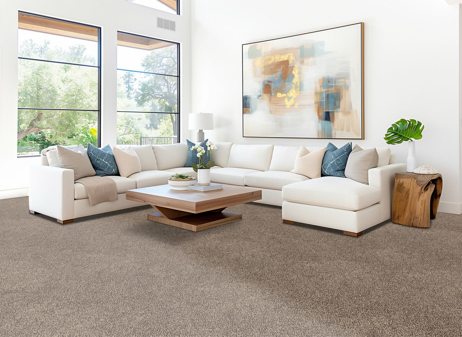 Mohawk Grandeur Living in Gentle, Carpet room scene