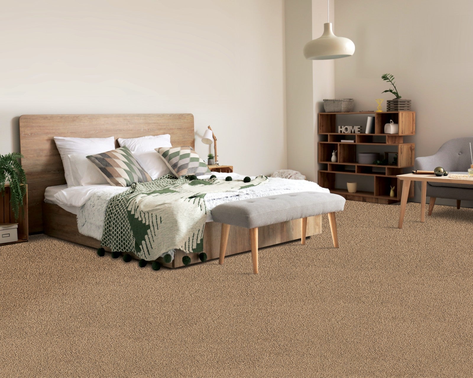 Mohawk Assorted Elements I in Antique Brown, Carpet room scene