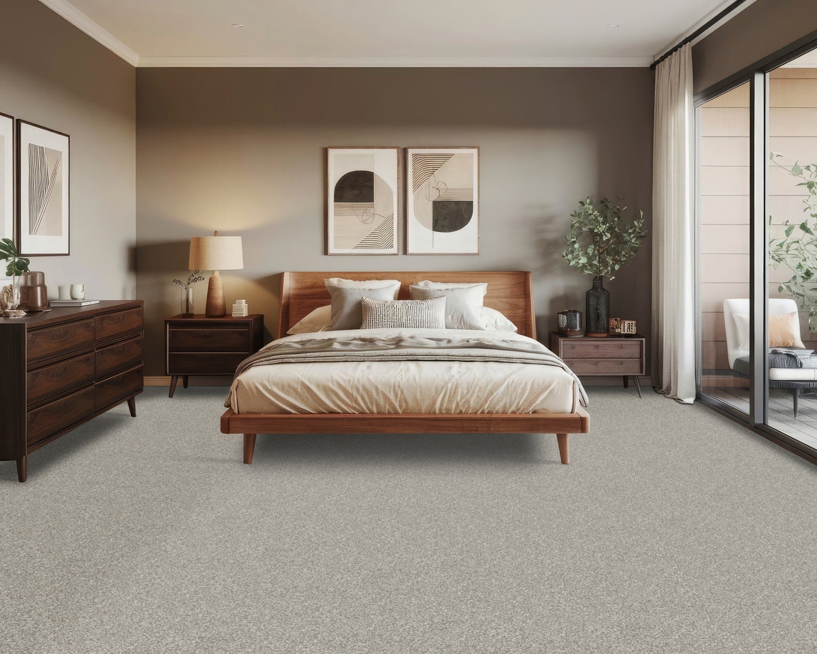 Mohawk Apricity in Winter Fern, Carpet room scene