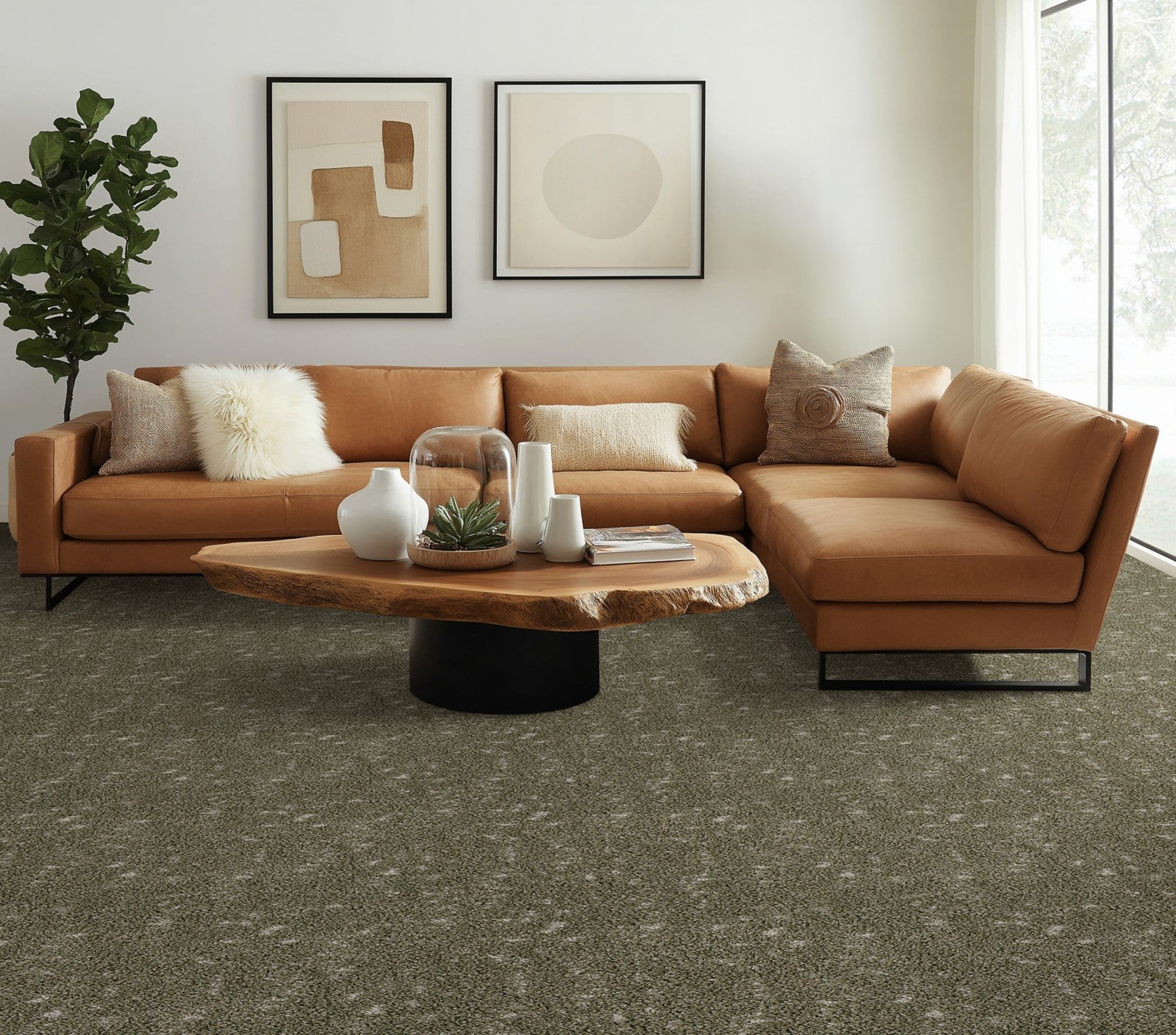 Mohawk Bark And Roll in Warm Sand, Carpet room scene