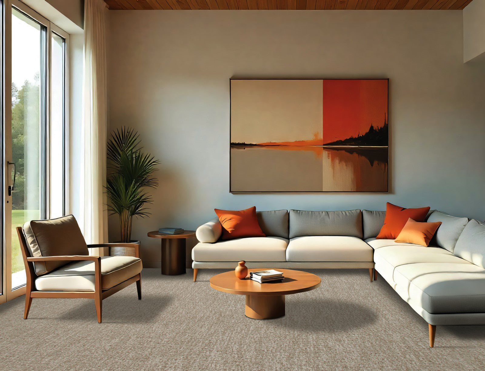 Mohawk Cherry Way in Hopi Maize, Carpet room scene