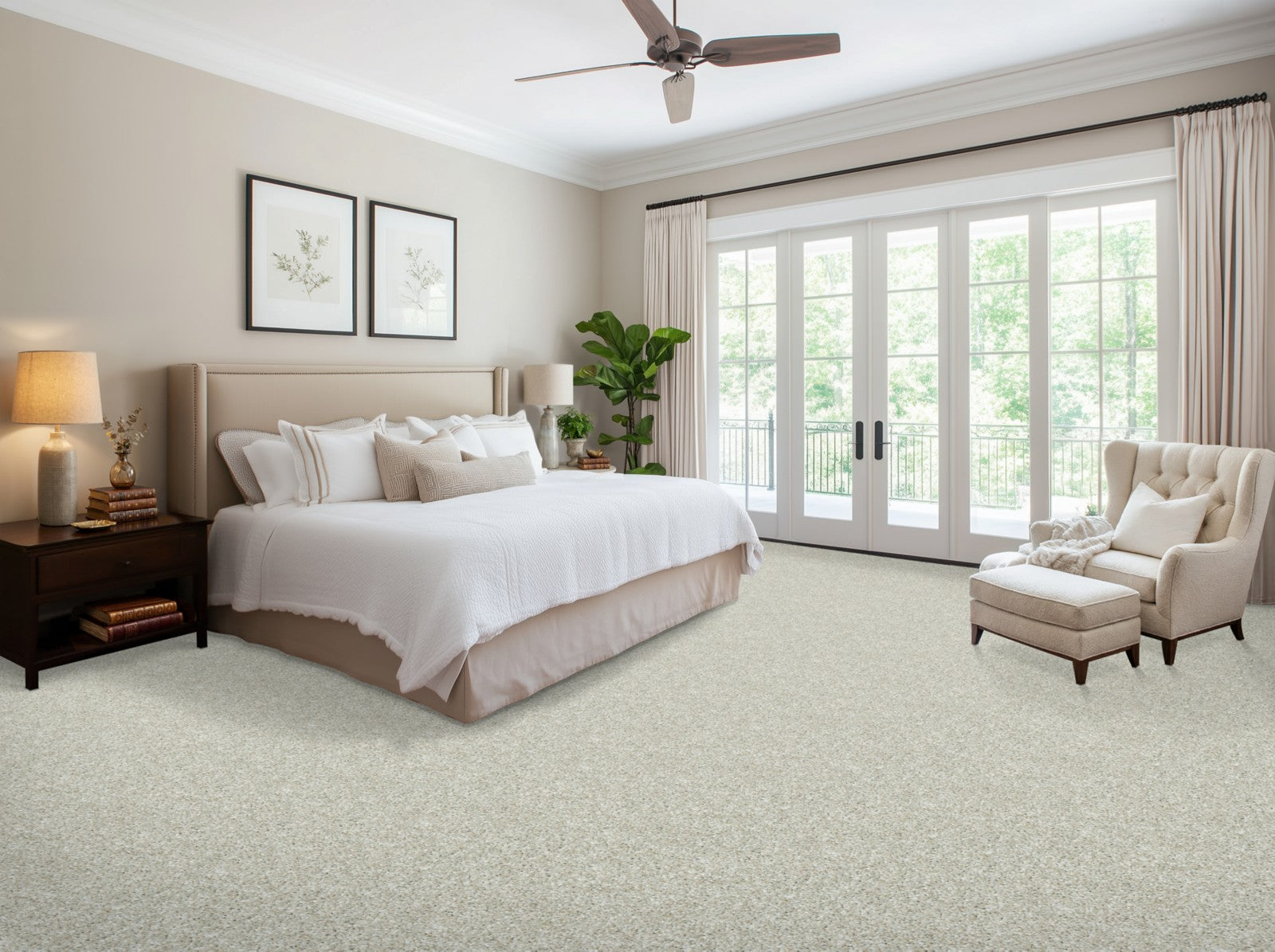 Mohawk Apollo II in Sahara Silk, Carpet room scene